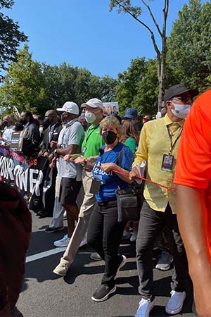 At Washington march, AFSCME’s Saunders urges action to protect voting rights