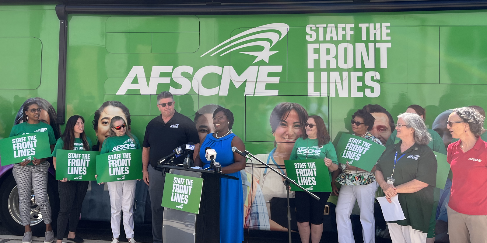 Staff the Front Lines bus visits Harrisburg, job fair to be held there Wednesday 