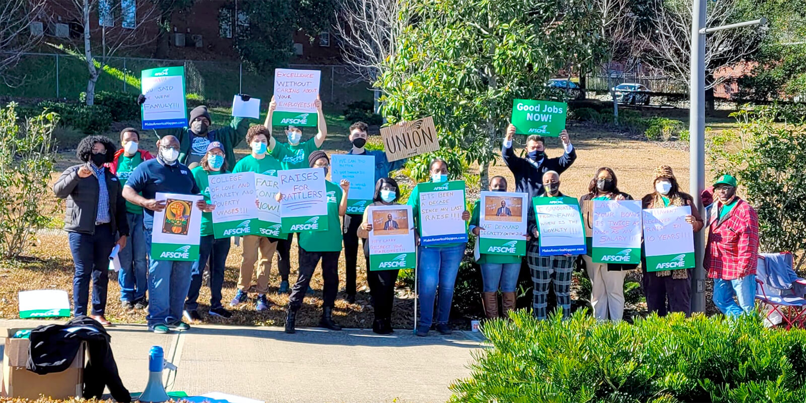 FAMU workers call attention to poverty-level wages