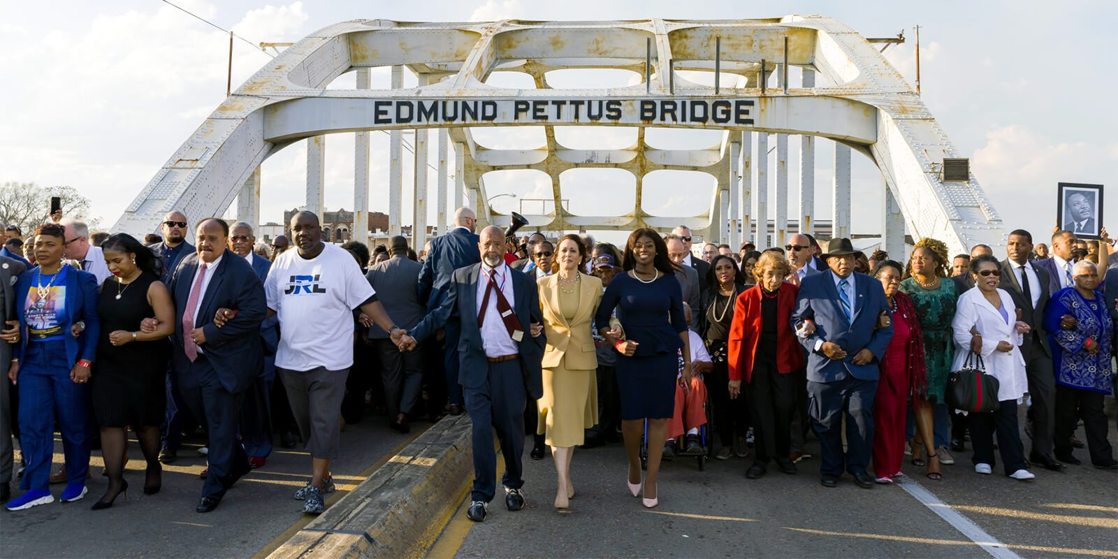 AFSCME’s Saunders marches with Vice President Harris for voting rights