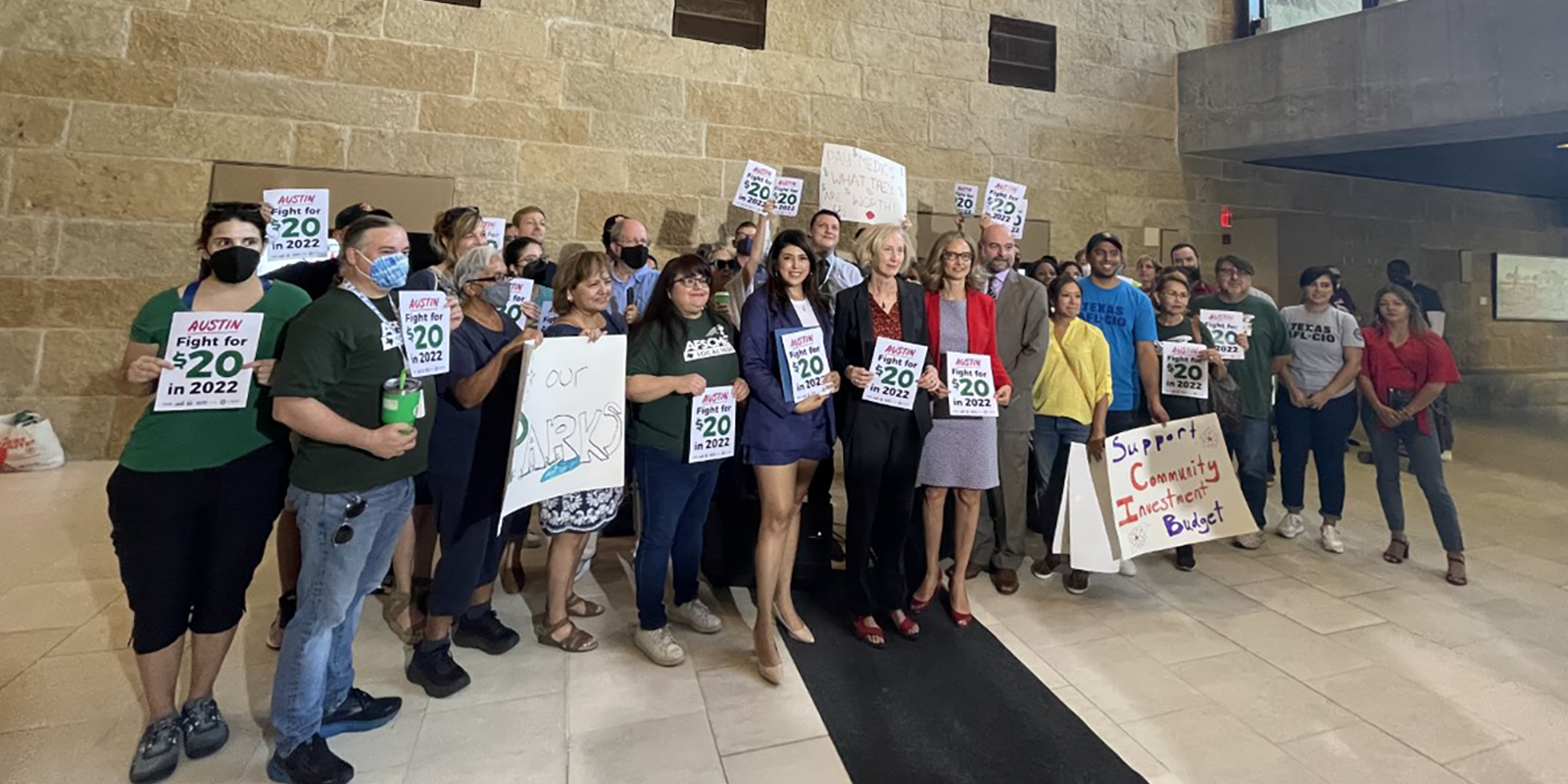 Austin AFSCME members secure $20 minimum wage for city and county workers
