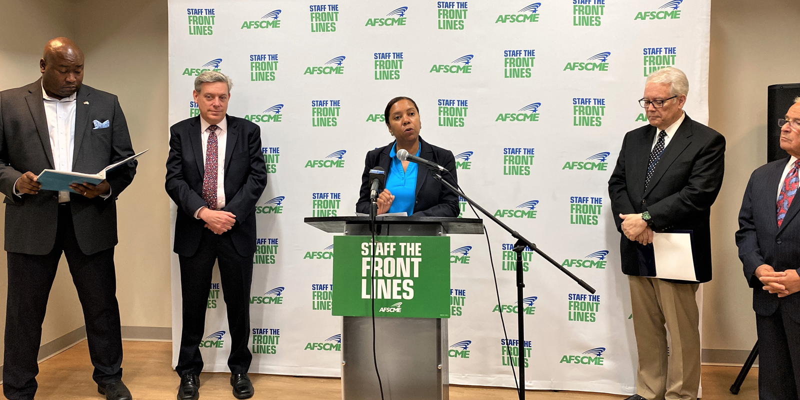 At Rhode Island bus stop, Staff the Front Lines holds job fair 