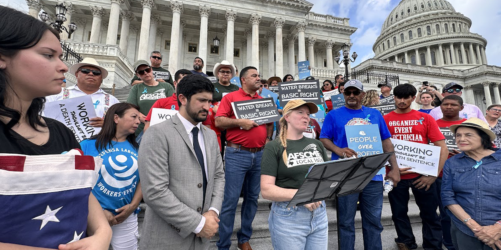 AFSCME members hold thirst strike to demand federal heat protections for workers
