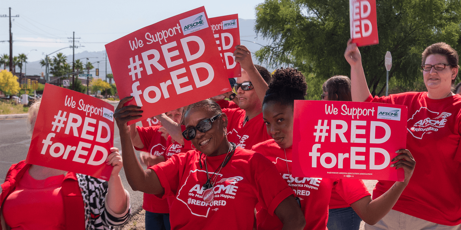 AFSCME Support Staff Partner with Teachers in Arizona Walkout