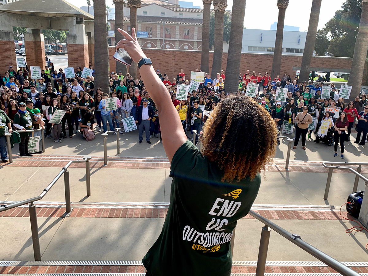 AFSCME Members Stand Up Against Outsourcing at University of California