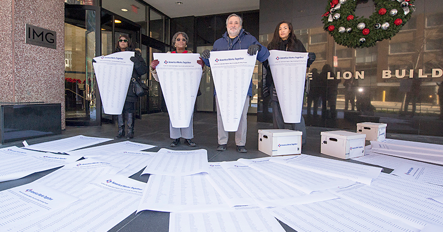 AFSCME Member from Ohio Delivers Petition: Stop the Attacks!