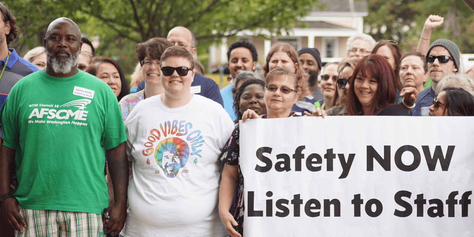 AFSCME Members Rally for Safe Staffing Levels After Attack on Co-Worker 