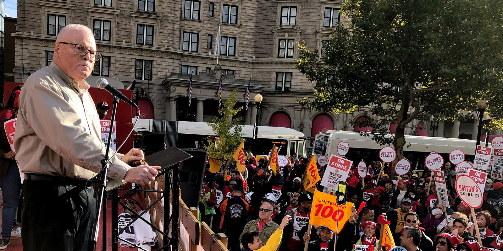 AFSCME Rallies with Marriott Hotel Workers Who Demand ‘One Job Should Be Enough’