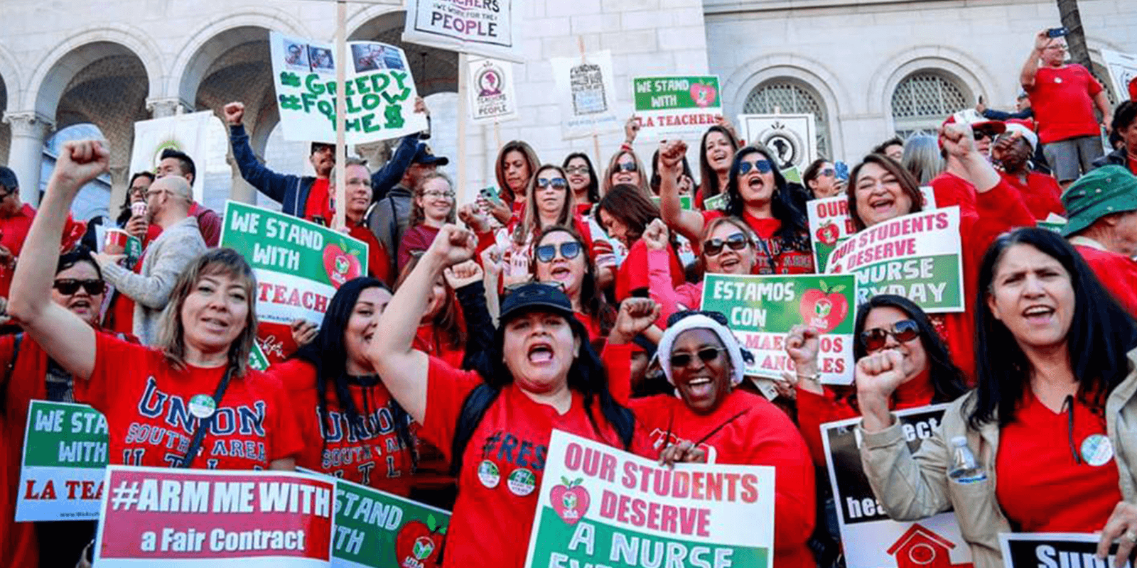 AFSCME Members Join CA Teachers on Picket Line